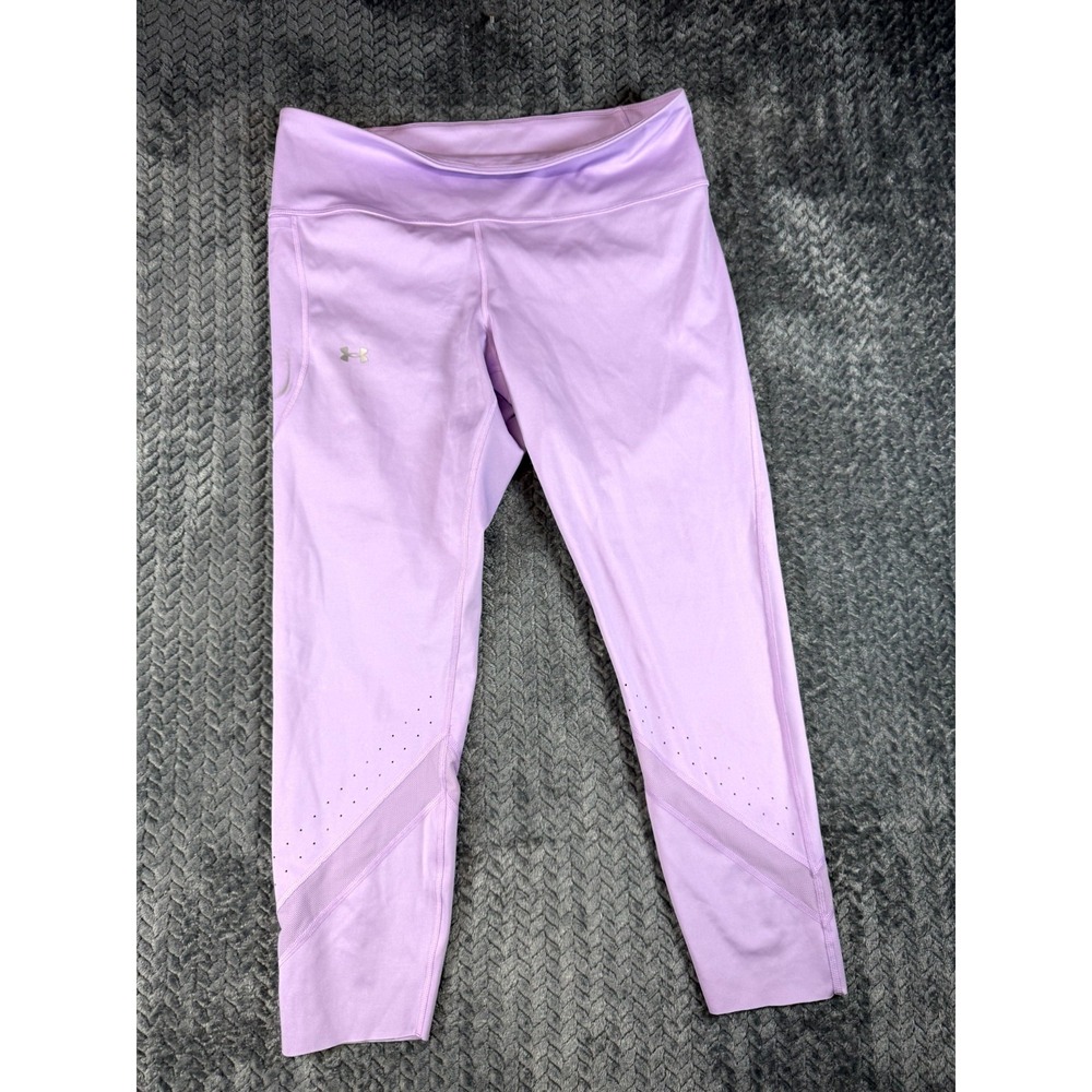 Under Armour Leggings Womens XL Purple Stretch Yoga Performance Athletic Cropped